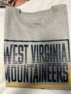 Captivating West Virginia Mountaineers Grey Graphic Tee